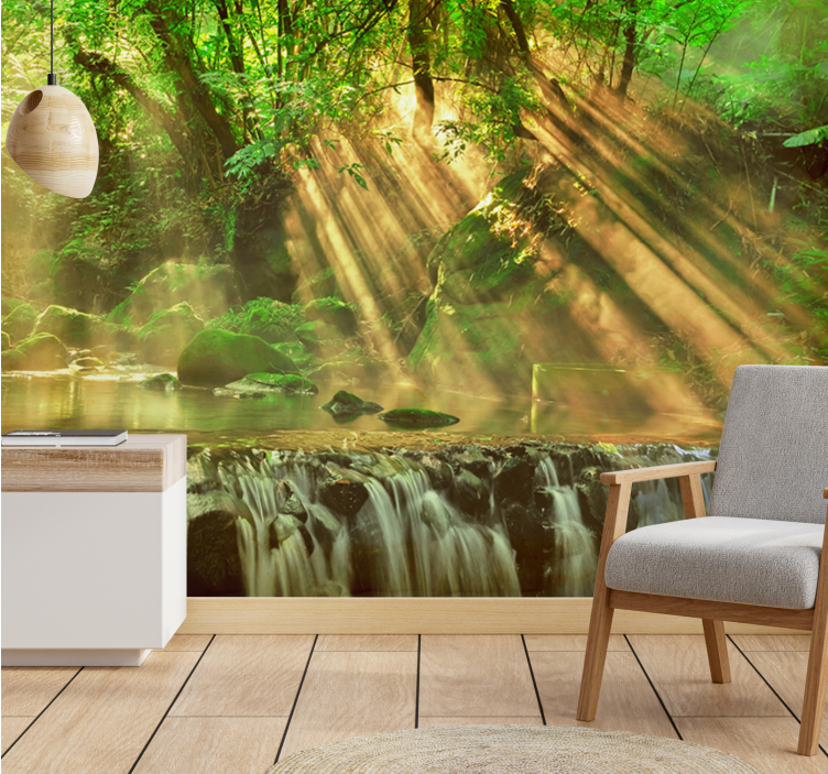 Wall mural nature flowing greenery - TenStickers