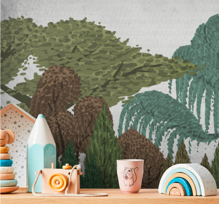 Wall mural nature lively foliage landscape - TenStickers