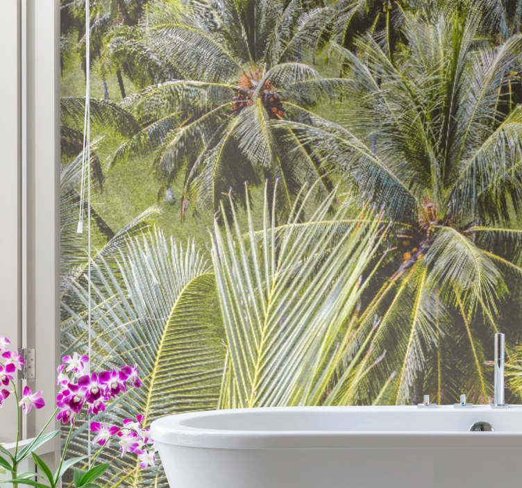 Wall mural nature lush palm fronds - TenStickers