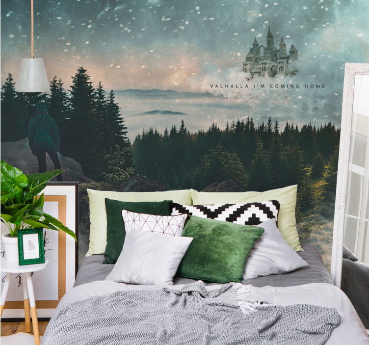Wall mural nature majestic forest landscape - TenStickers