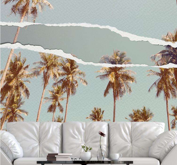 Wall mural nature palm tree landscape - TenStickers