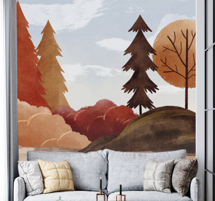 Wall mural nature scenic autumn landscape - TenStickers