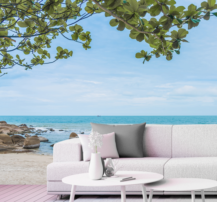 Wall mural nature serene beach scene - TenStickers