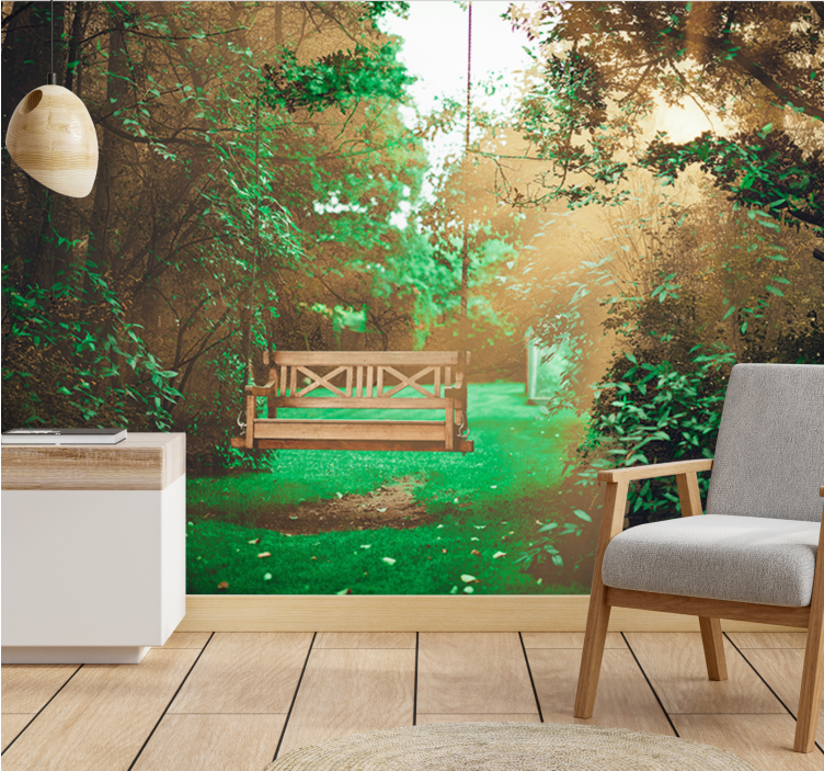 Wall mural nature serene garden retreat - TenStickers