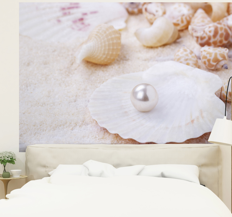 Wall mural nature shells and pearl - TenStickers