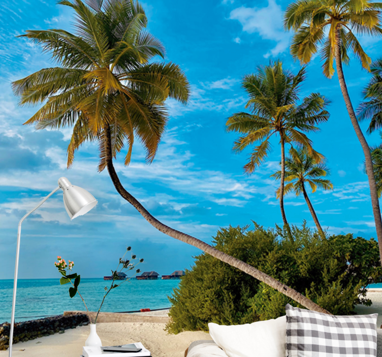 Wall mural nature tropical palm landscape - TenStickers