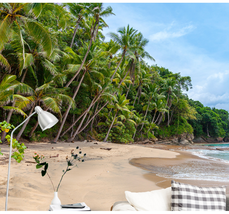 Wall mural nature tropical shore oasis - TenStickers