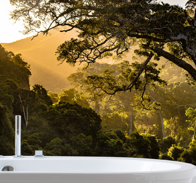 Wall mural nature verdant woodland landscape - TenStickers