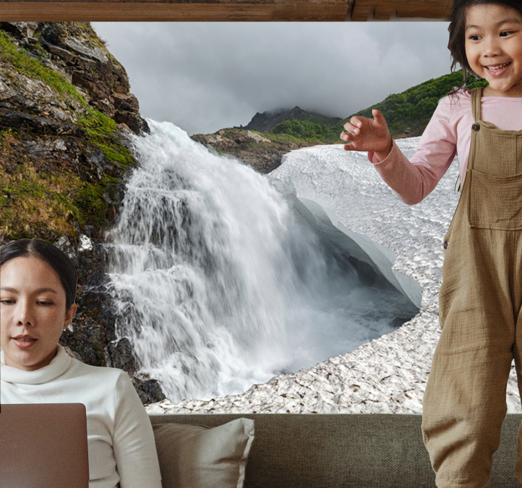 Wall mural nature waterfall scenic view - TenStickers