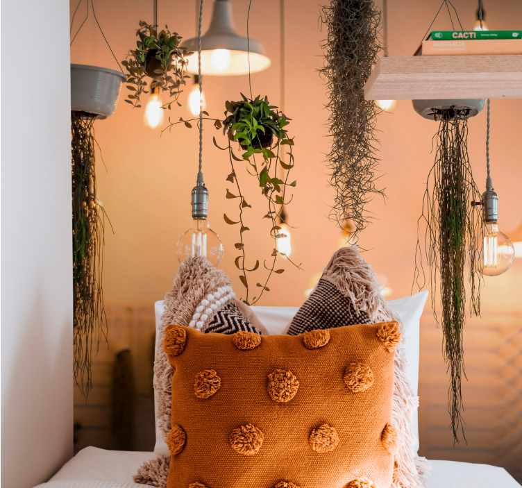 Wall mural nature with hanging greenery details - TenStickers