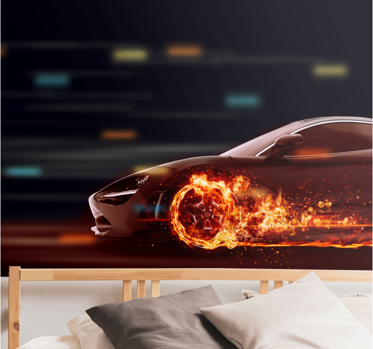 Wall mural vehicle dynamic racing motion - TenStickers