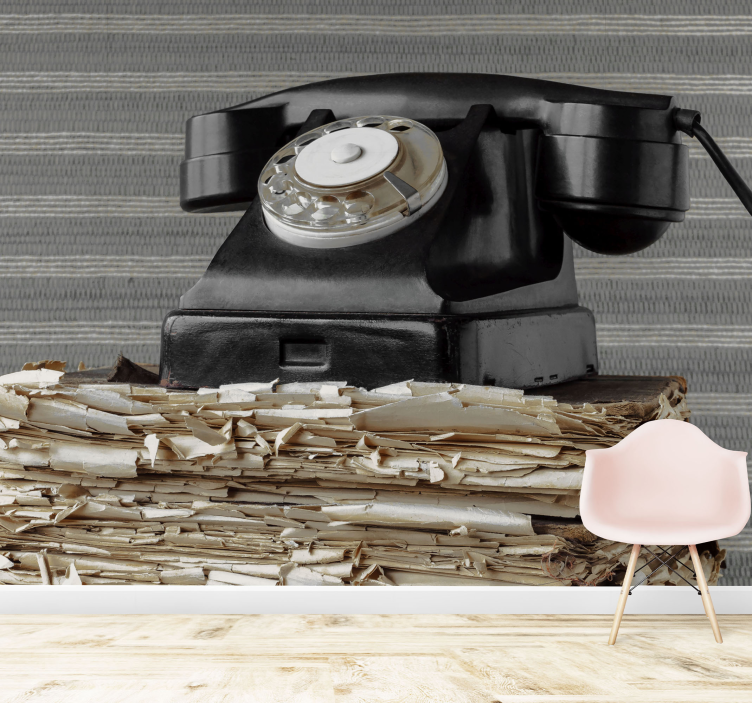 Wall mural vehicle vintage telephone classic - TenStickers