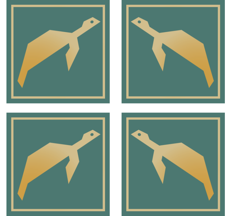 Modern coasters in geometric animal shapes - TenStickers