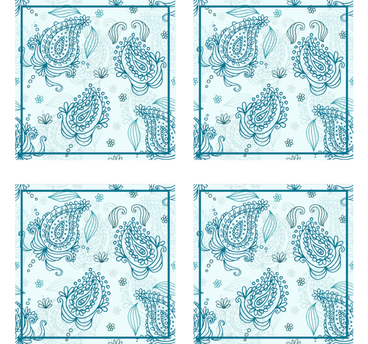 Texture coasters floral print design - TenStickers