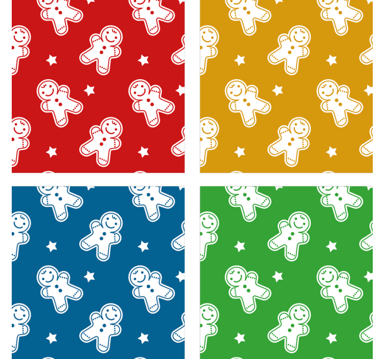 Christmas coasters gingerbread character design - TenStickers