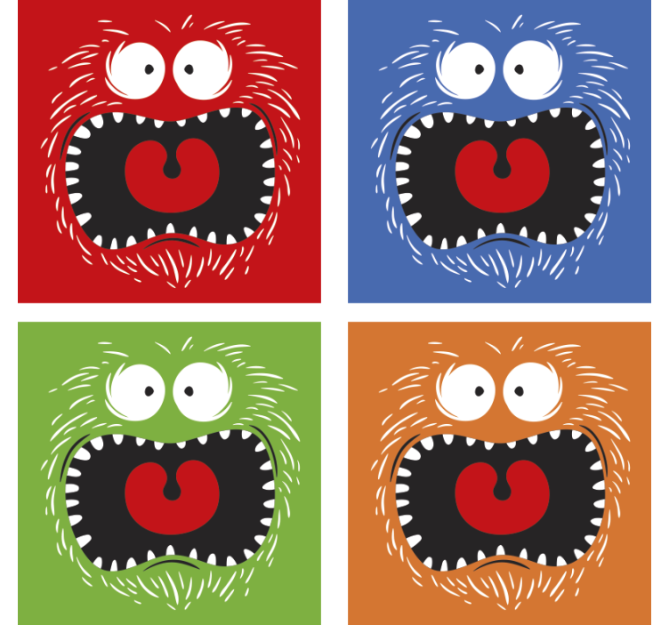 Modern and colorful Halloween drink coaster - TenStickers