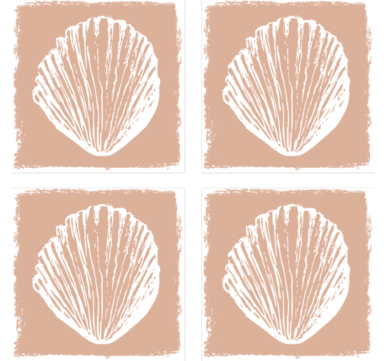 Texture coasters shell pattern design - TenStickers