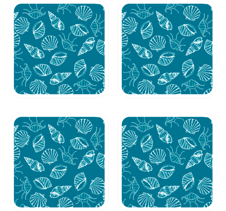 Texture coasters with shell patterns design - TenStickers