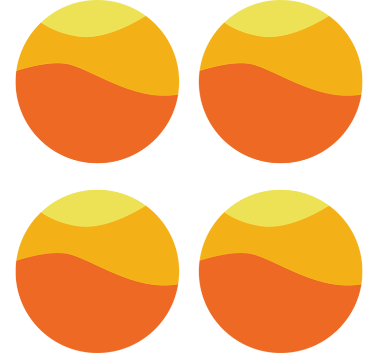 Texture coasters wavy colorful layers - TenStickers