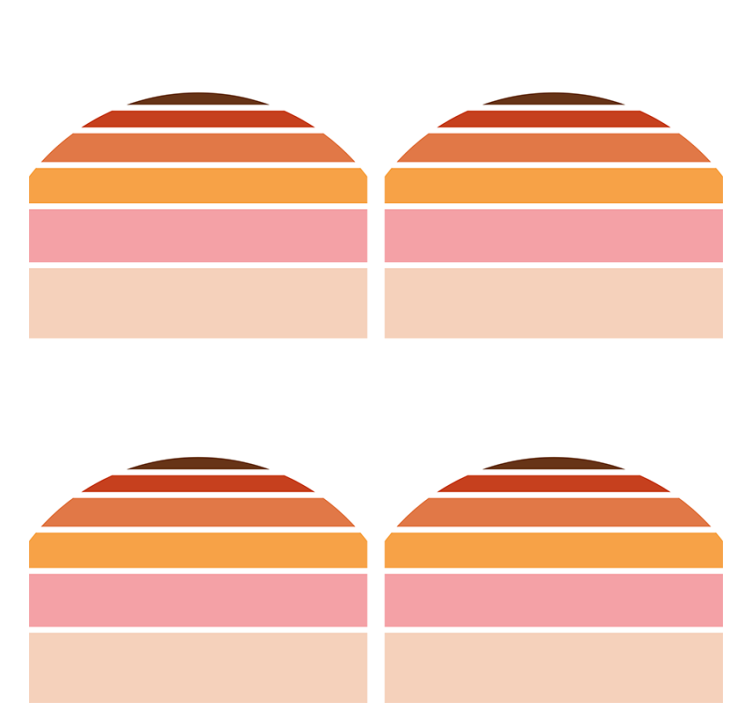 Texture coasters in layered color shapes - TenStickers