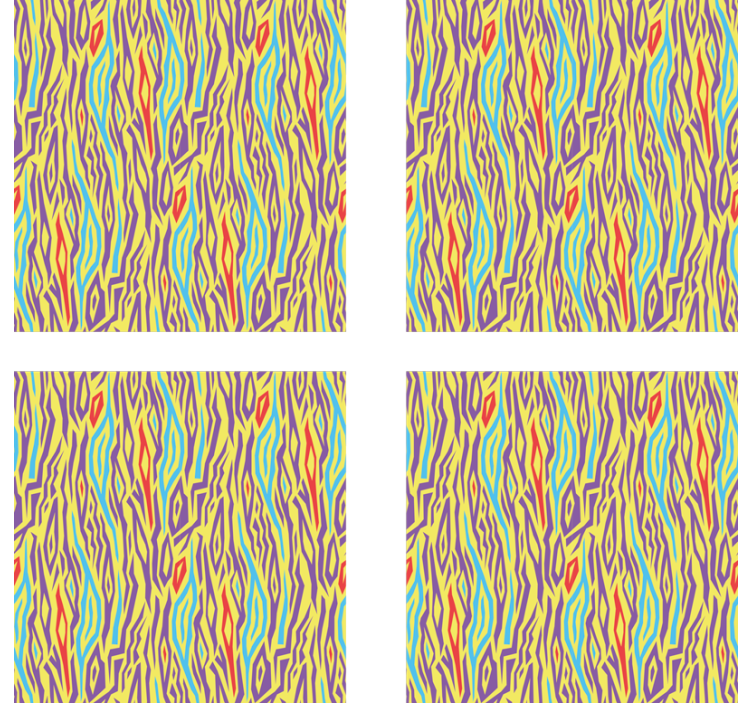 Texture coasters vibrant abstract lines - TenStickers