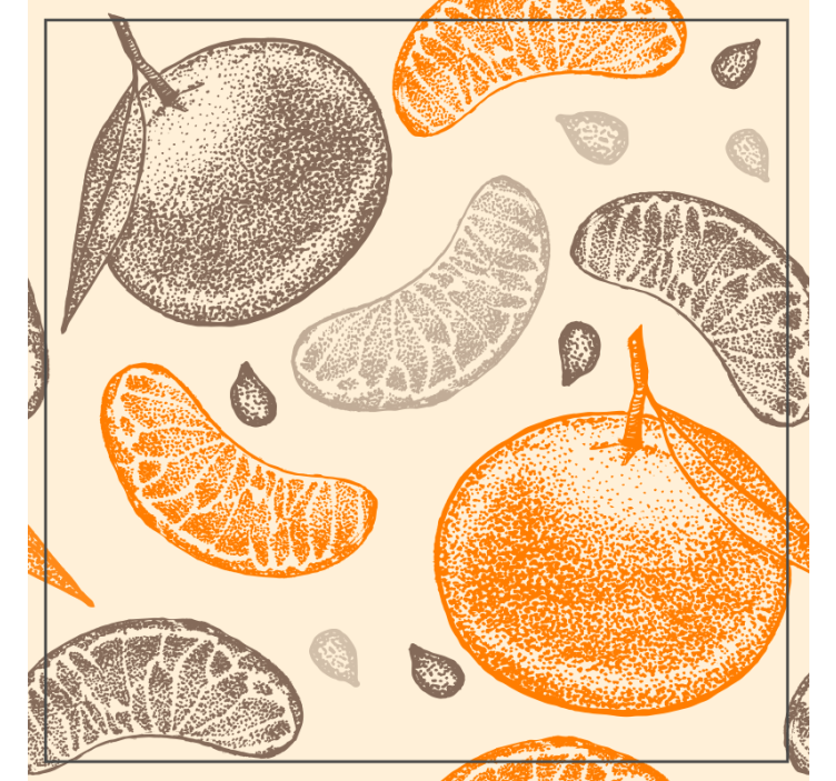 Texture coasters citrus fruit design - TenStickers