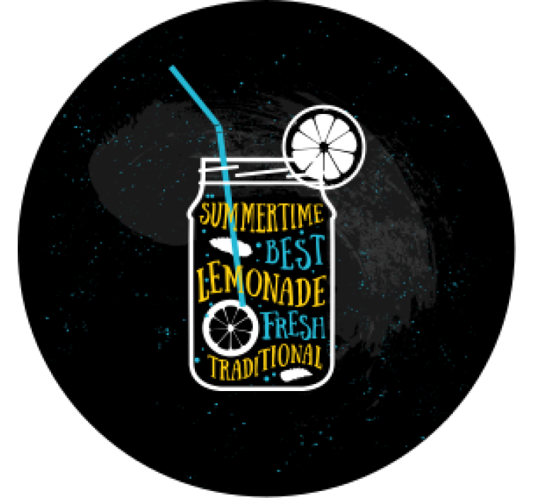 Modern coasters refreshing lemonade jar - TenStickers