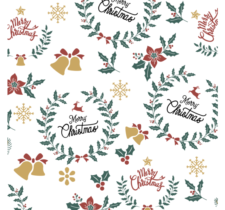 Christmas coasters with cheerful holiday design - TenStickers