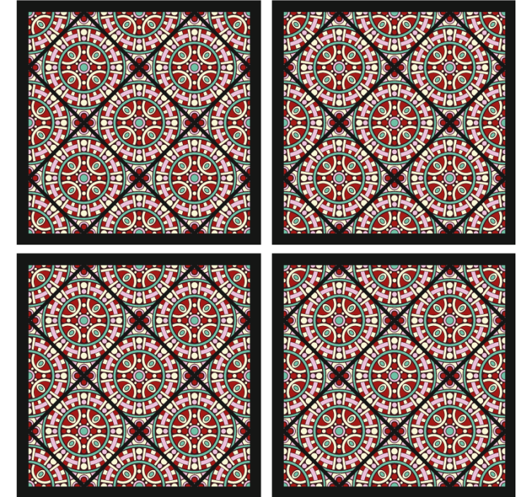 Texture coasters geometric circular design - TenStickers