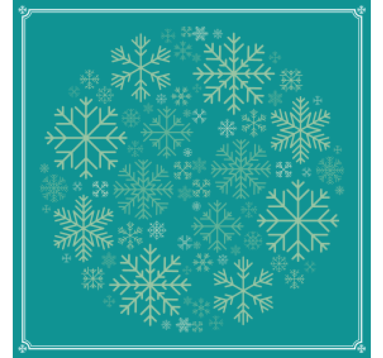 Christmas coasters with snowflake patterns - TenStickers