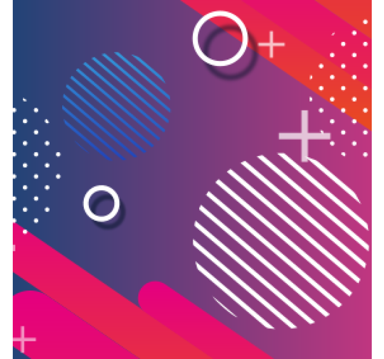 Texture coasters geometric pattern with circles - TenStickers