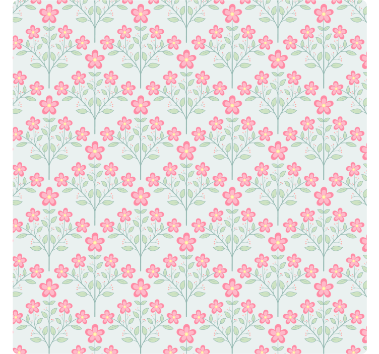 Texture coasters floral pattern in pastel - TenStickers