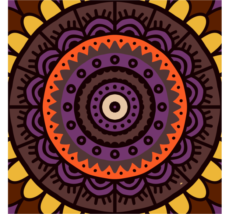 Texture coasters with intricate circular design - TenStickers