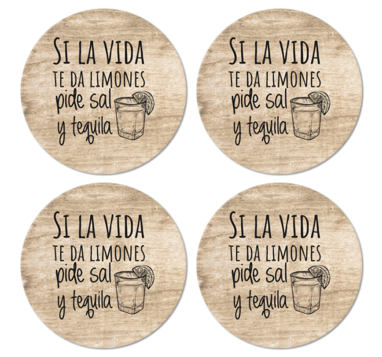 Tastes life without hurries text coasters - TenStickers