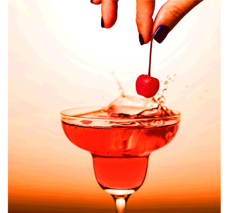 Modern coasters cherry splash cocktail treat - TenStickers