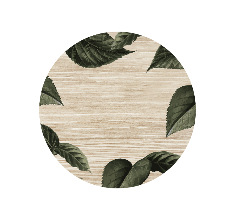 Texture coasters with nature-inspired leaf design - TenStickers