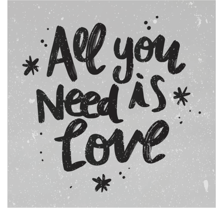 All you need is love text texture coaster - TenStickers