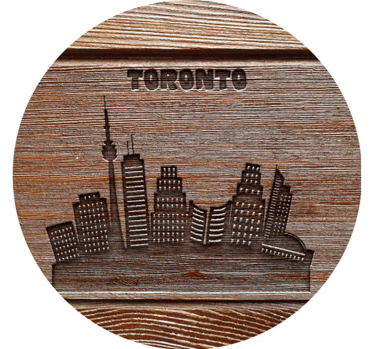 Vintage coaster toronto skyline silhouette - TenStickers