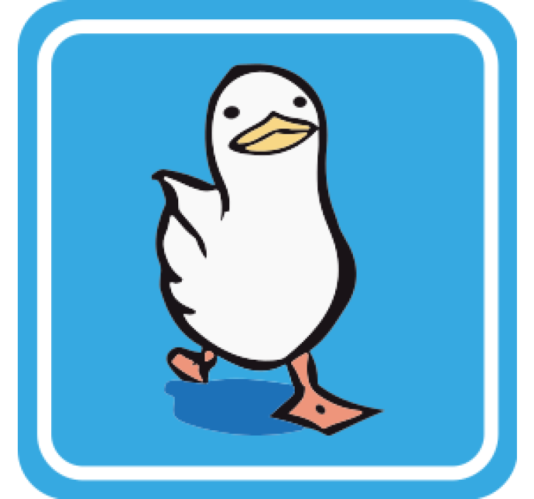 Swaggy walking duck modern coaster - TenStickers