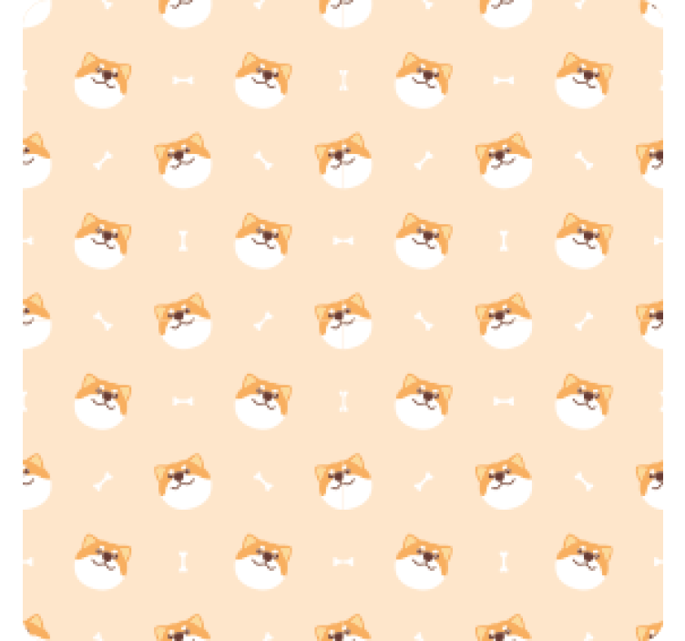 Modern coasters with cheerful dog faces design - TenStickers