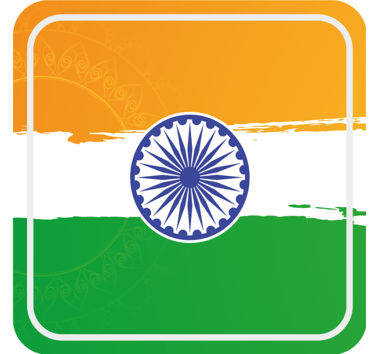 Indian flag modern coaster - TenStickers