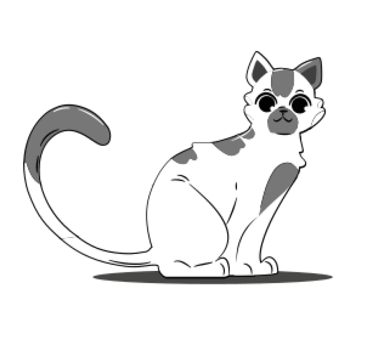 Modern coasters cute cat figurine - TenStickers