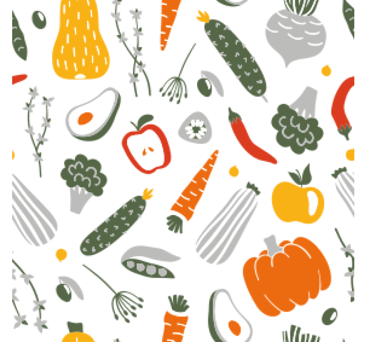 Colorful fruit and vegetable modern coaster - TenStickers