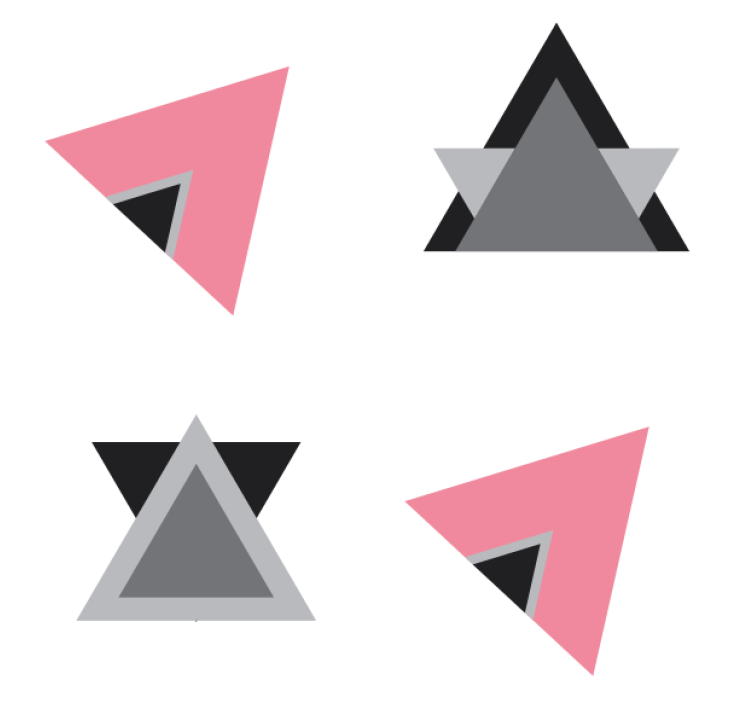 Texture coasters in geometric shape layers - TenStickers