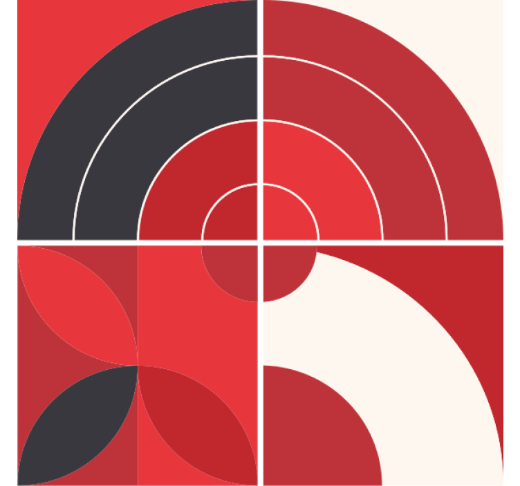 Texture coasters in geometric color patterns - TenStickers