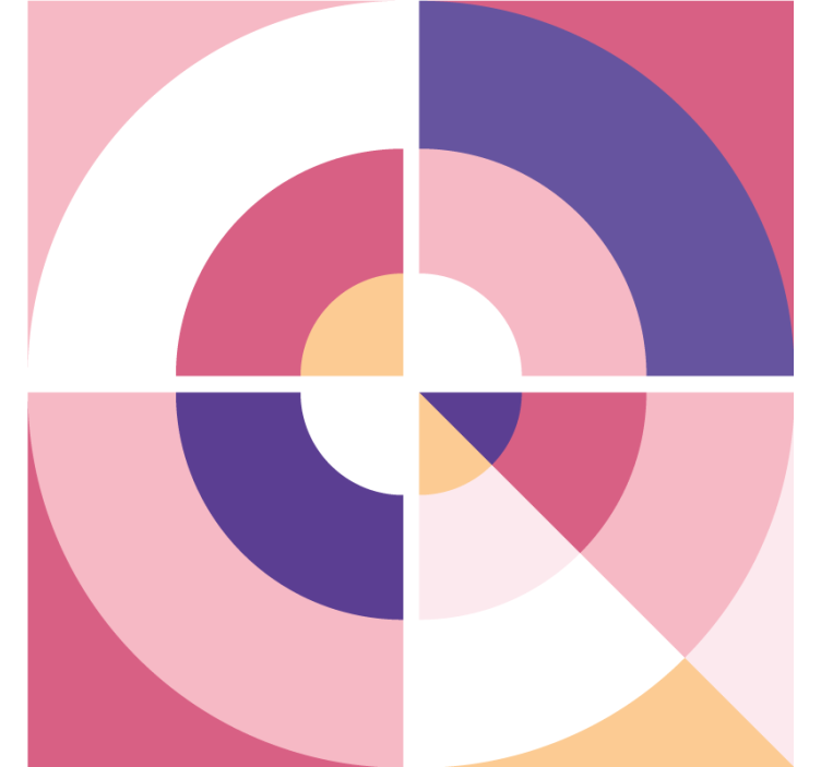 Modern coasters with colorful geometric shapes - TenStickers