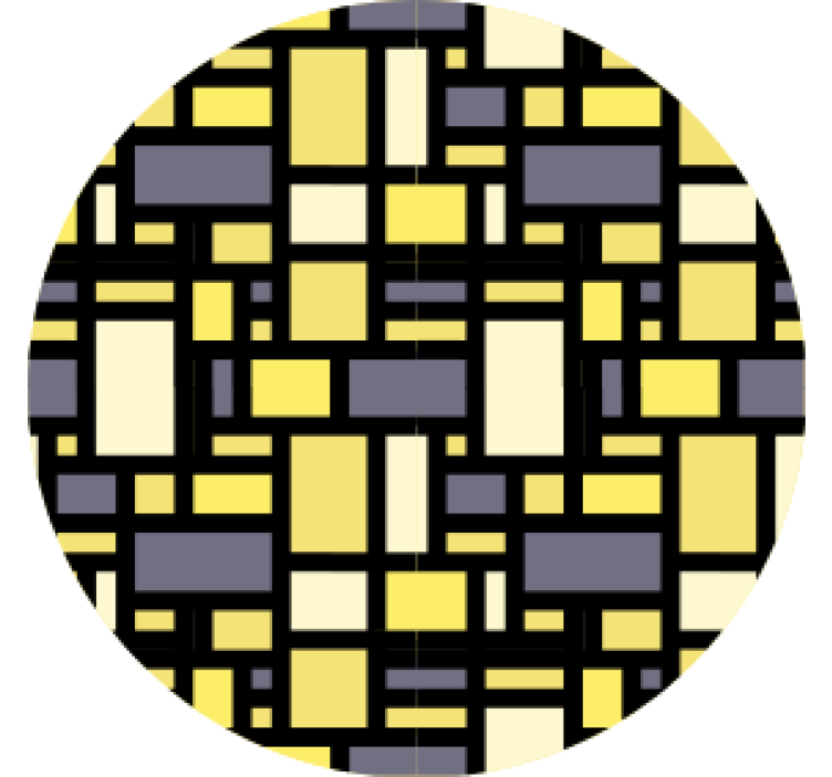 Texture coasters in geometric yellow and gray pattern - TenStickers