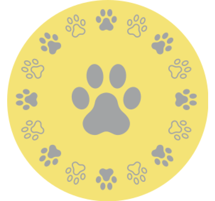 Modern coasters paw print design - TenStickers