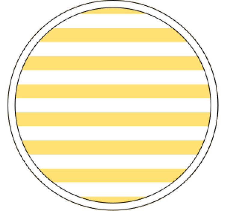 Texture coasters striped yellow pattern - TenStickers