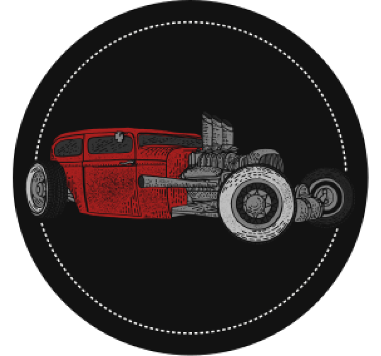 Vintage coaster classic hot rod design - TenStickers